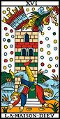 tarot numerologie 16 maison-dieu house god