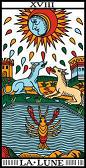 tarot numerologie 18 lune the moon