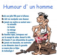 humour d'un homme