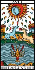 tarot numerologie 18-XVIII-Lune